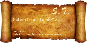 Schneller Teréz névjegykártya