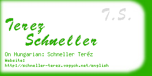 terez schneller business card