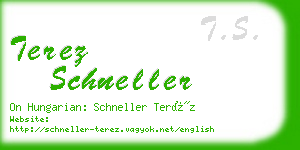 terez schneller business card